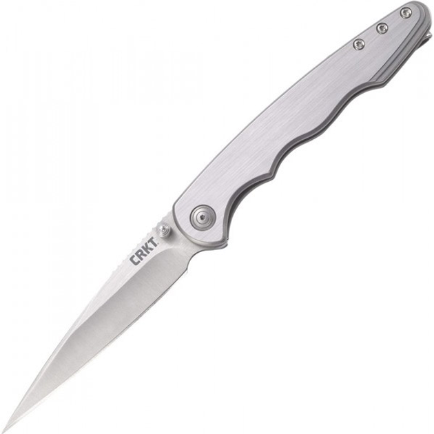 Нож складной карманный с фиксацией Frame Lock CRKT Flat Out Silver 200 мм - изображение 1