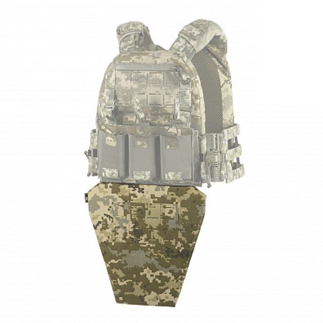 M-тас фартух противосколочный с балистическим пакетом 1А LASER CUT MM14, фартух тактический пиксель, военный - изображение 2