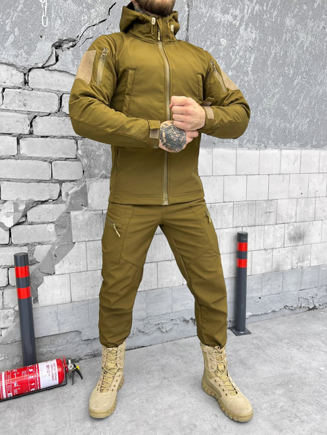 Тактический костюм SoftShell софтшел coyot L - изображение 2