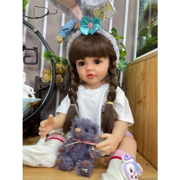 Силиконовая кукла Reborn Melody, пупс виниловый Реборн рост 55 см ...