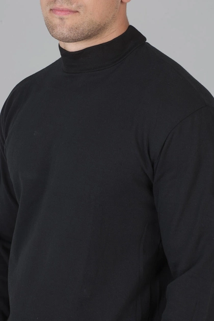 Базовий чоловічи гольф теплий колір чорний 44 - зображення 2