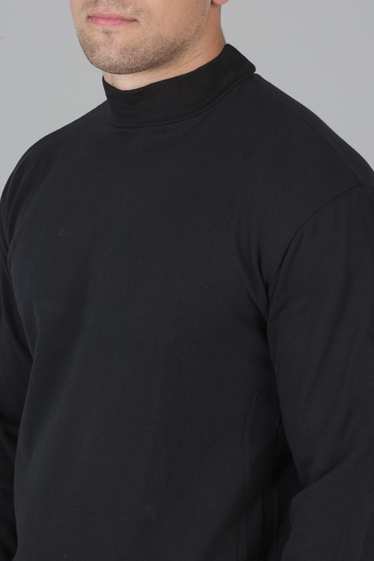 Базовий чоловічи гольф теплий колір чорний 50 - зображення 2