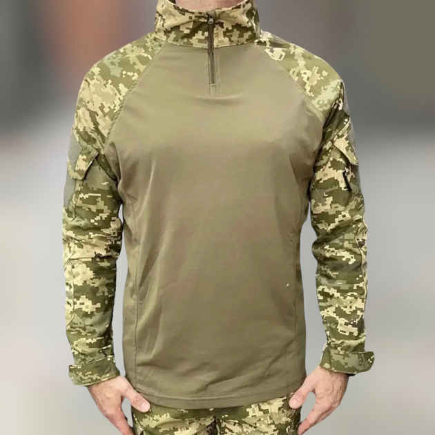 Армійська тактична сорочка Убакс зі вставками під лікті Wolftrap Піксель 3XL - зображення 1
