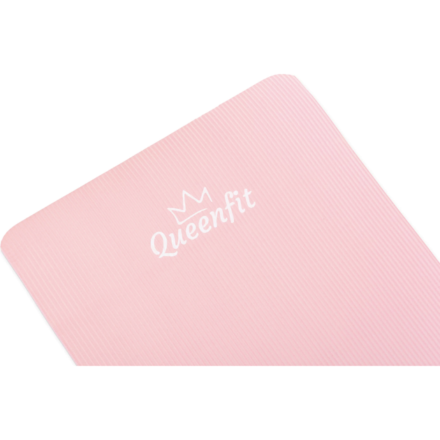 Коврик для йоги Queenfit NBR 1 5 см розовый гимнастический каремат Queenfit комфортный - изображение 6