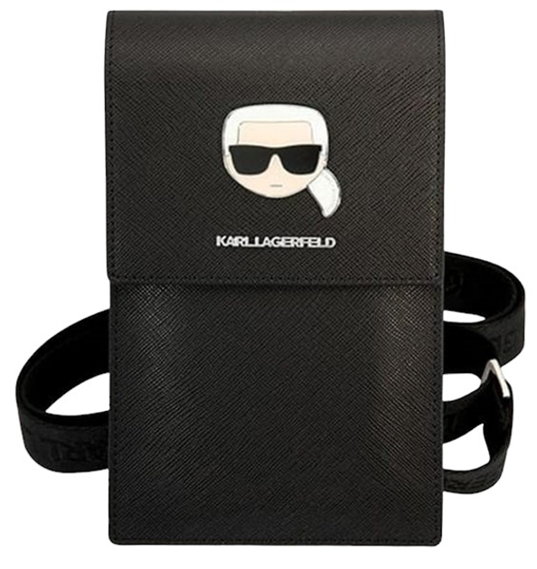 Чохол-сумка Karl Lagerfeld Metal Karl Head Black (3666339051853) - зображення 1