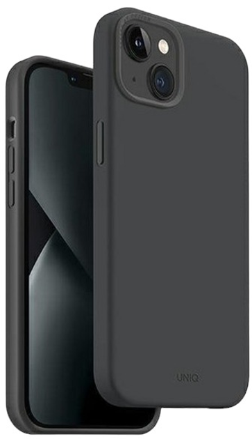 Панель Uniq Lino Hue для Apple iPhone 14 Plus Charcoal grey (8886463681602) - зображення 1