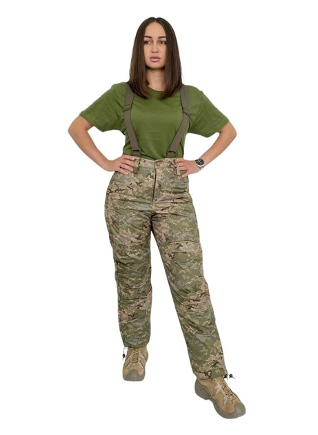 Женская военная форма зимняя костюм утеплитель Softshell + синтепон 200 (до -20) Пиксель размер 44 (FV- 001-44) - изображение 2