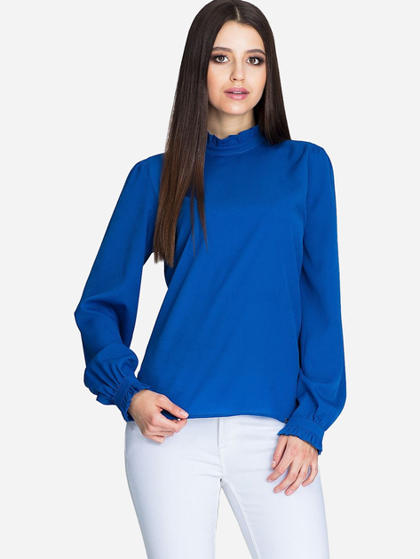 Блузка жіноча Figl M595 S Синя (5902194348454) - зображення 1