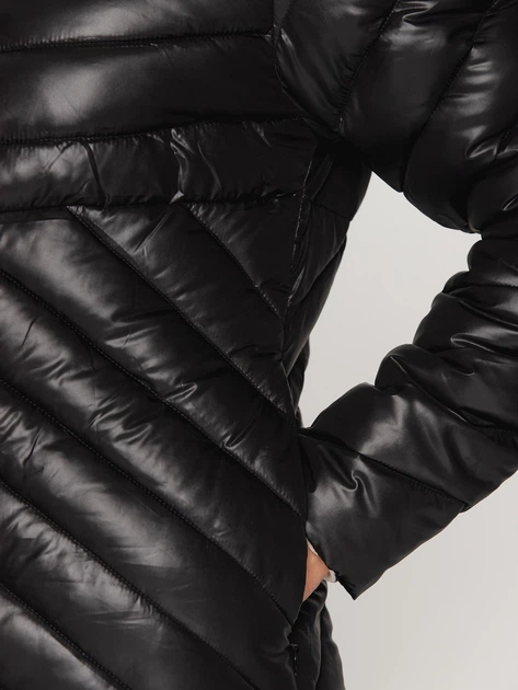 Kurtka puchowa damska zimowa PERSO BLH211007F S Czarna (5908312934370) - obraz 6