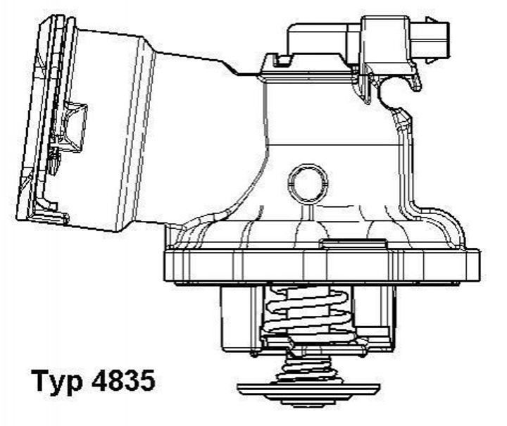 Термостат WAHLER 483587D Mercedes CLS-Class, E-Class, S-Class, C-Class, GLK-Class 6422000415, 6422000215 - зображення 1