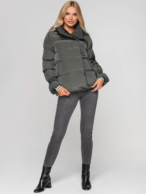 Куртка демісезонна коротка жіноча PERSO BLH211020F 2XL Сіра (5908312934233) - зображення 4