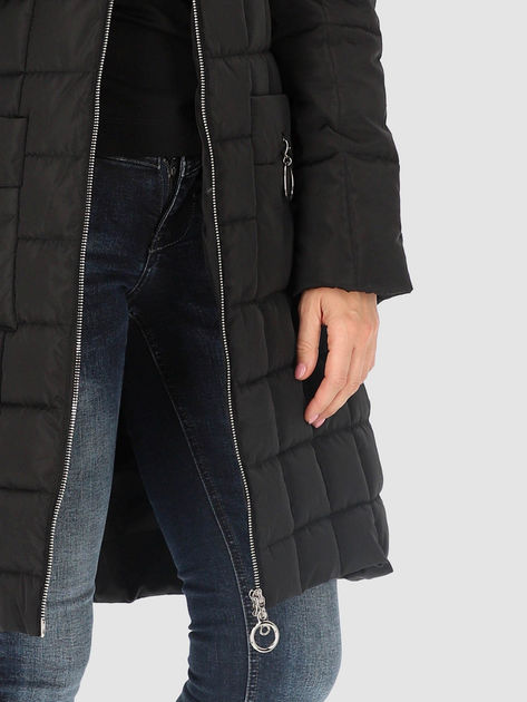 Куртка демісезонна подовжена з капюшоном жіноча PERSO BLH230015F 2XL Чорна (5905080220124) - зображення 7