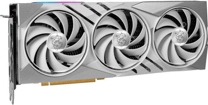 Karta graficzna MSI PCI-Ex GeForce RTX 4070 Gaming X Slim White 12GB GDDR6X (192bit) (2625/21000) (HDMI, 3 x DisplayPort) (RTX 4070 GAMING X SLIM WHITE 12G) - obraz 2