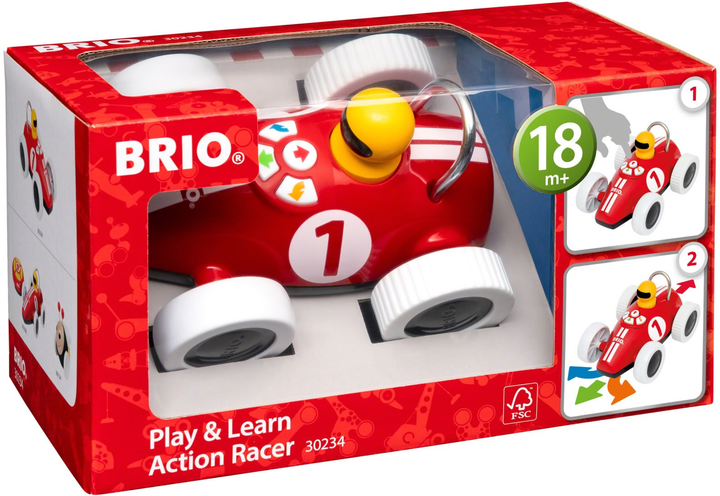 Tocząca się zabawka Ravensburger Brio Play & Learn Samochód wyścigowy (7312350302349) - obraz 4