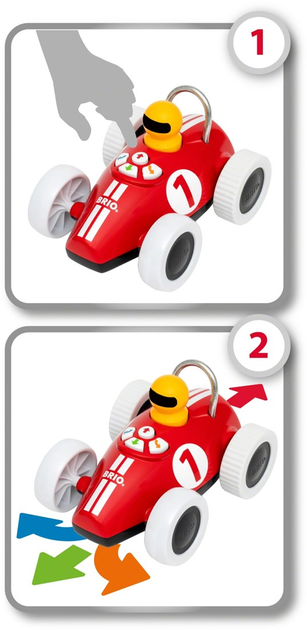 Tocząca się zabawka Ravensburger Brio Play & Learn Samochód wyścigowy (7312350302349) - obraz 5