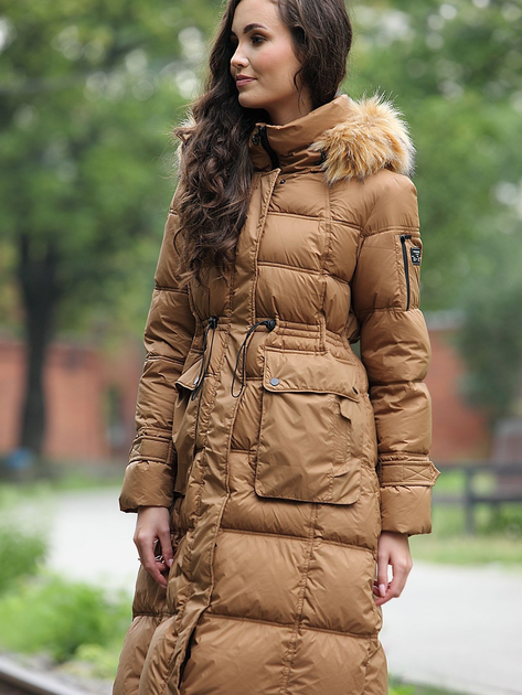 Куртка зимова жіноча PERSO BLH220027FXF 2XL Коричнева (5908312939177) - зображення 5
