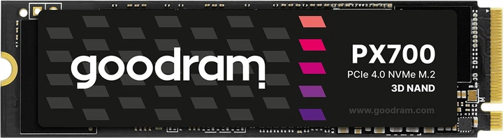 SSD диск Goodram PX700 1TB M.2 2280 PCIe 4.0 x4 NVMe 3D NAND (SSDPR-PX700-01T-80) - Фото 1 SSD диск Goodram PX700 1TB M.2 2280 PCIe 4.0 x4 NVMe 3D NAND (SSDPR-PX700-01T-80) - зображення 1