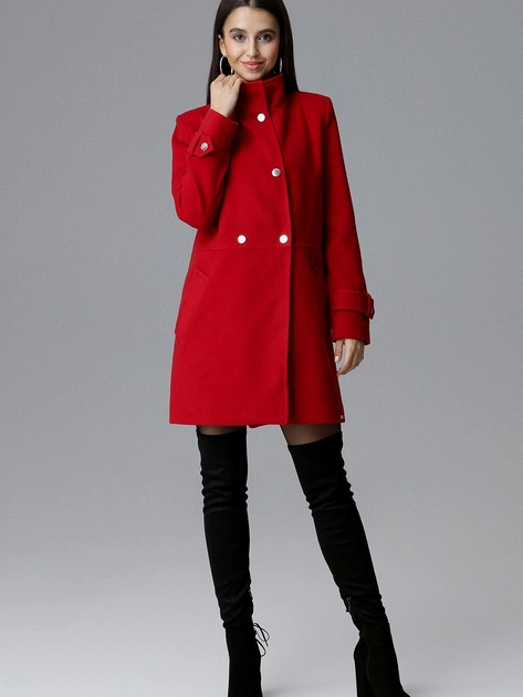 Пальто жіноче Figl M623 L Червоне (5902194357227) - зображення 1