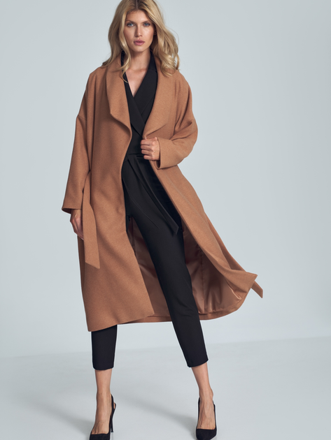Płaszcz damski jesienny Figl M713 L/XL Beżowy (5902194383400) - obraz 3