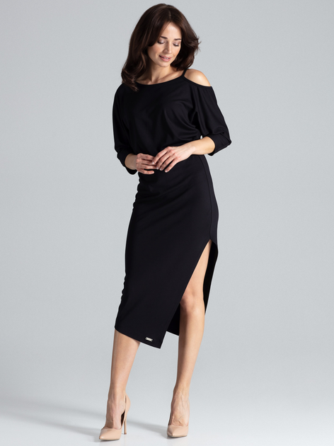 Sukienka damska Lenitif K479 XL Czarna (5902194352598) - obraz 3