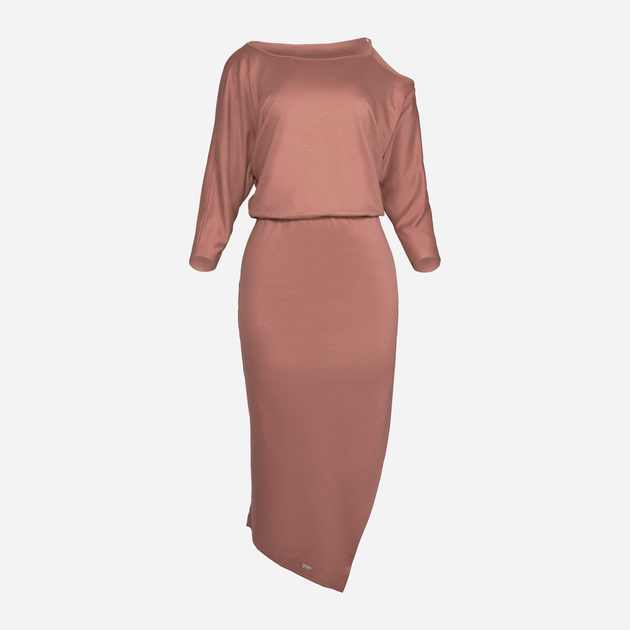 Плаття жіноче Lenitif K479 S Коричневе (5902194352604) - зображення 6