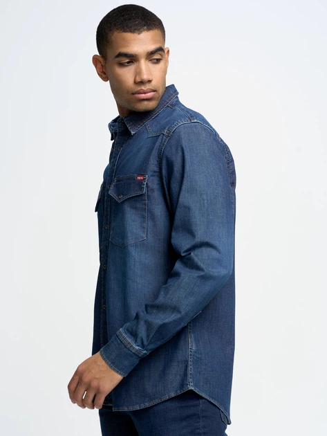Сорочка джинсова чоловіча Big Star Chuck 578 3XL Блакитна (5900714426750) - зображення 3