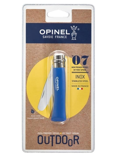 Ніж розкладний 75мм, граб Opinel My First Blue 07 Blister 002215 - зображення 2