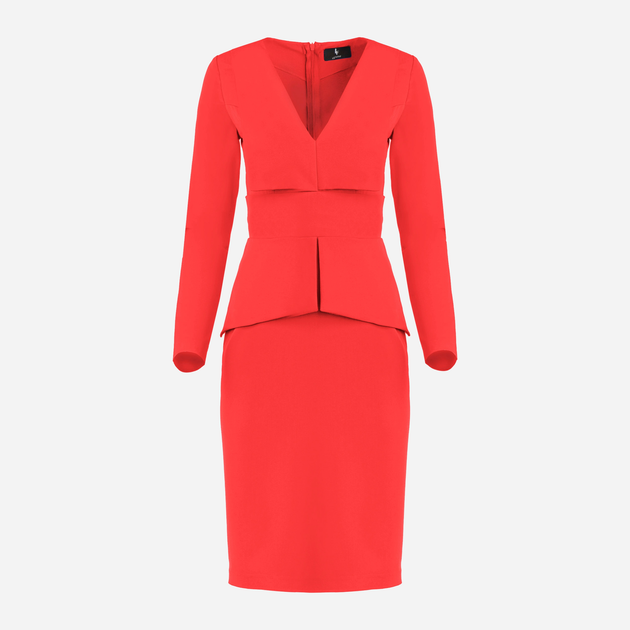 Sukienka ołówkowa damska Lenitif K491 S Czerwona (5902194354523) - obraz 5