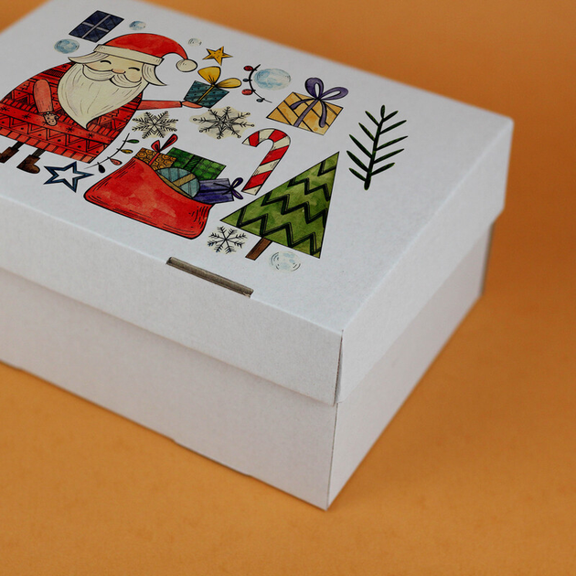 Набор подарочных коробок 5 шт. / Упаковка новогодняя для сладкого подарка / Подарочная коробка