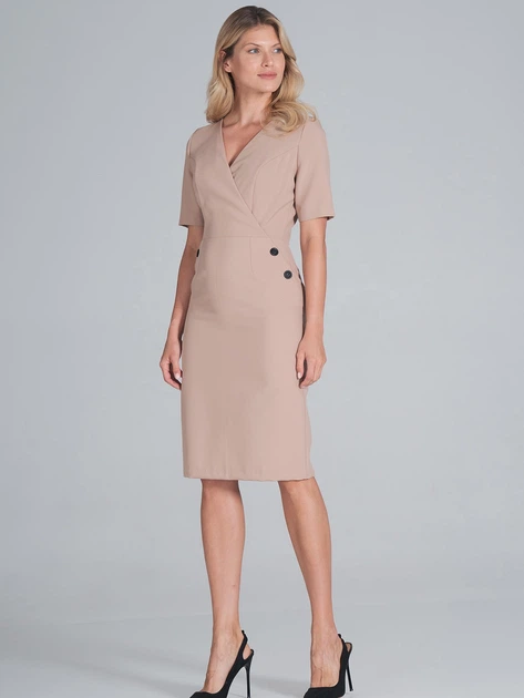 Sukienka ołówkowa damska Figl M851 L Beżowa (5902194404969/5902982010587) - obraz 3
