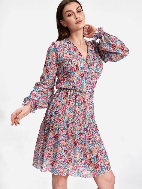 Sukienka trapezowa damska Figl M859 S/M Wielokolorowa (5902194409087) - obraz 1