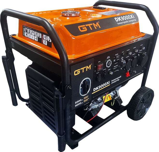 Генераторна установка інверторна відкрита GTM DK9000Xi 9.0кВт ручний старт/електростарт + колеса - зображення 2