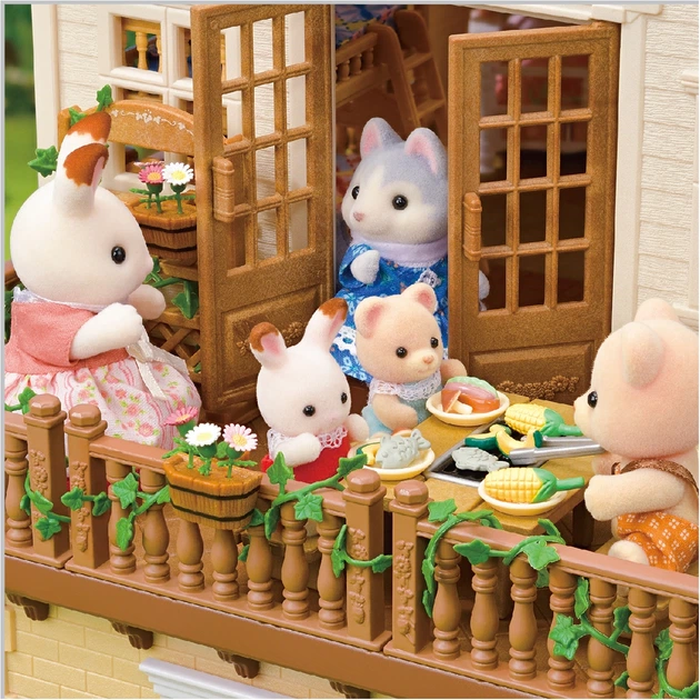 サンエックス　Happy Twin Angels マスコット付きしあわせカギ Великий будинок з секретною мансардою Sylvanian Families (5708