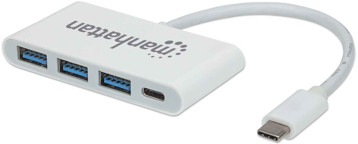 USB-хаб Manhattan Type-C на 4 порти USB 3.0 + 3.1 PD (0766623163552) - зображення 1