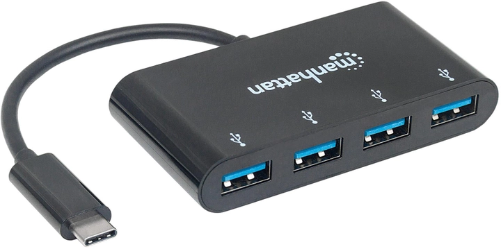 Hub USB Manhattan Type-C na 4 porty USB 3.0 (0766623162746) - obraz 2