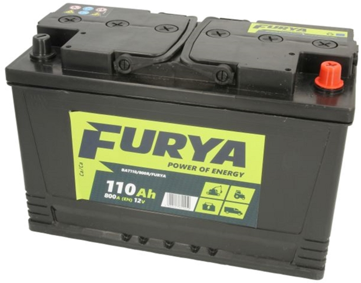 Аккумулятор FURYA 12В 110Ач/800А HD (R+ Стандартные клеммы) 350x175x230 B01 (BAT110/800R/FURYA) - изображение 1