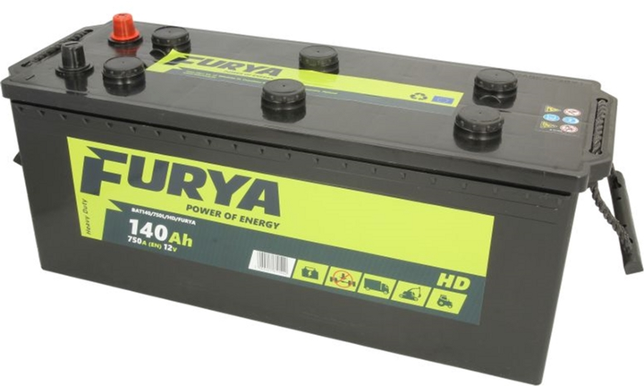 Аккумулятор FURYA 12В 140Ач/750А HD (L+ Стандартные клеммы) 513x189x218 B00 (BAT140/750L/HD/FURYA) - изображение 1