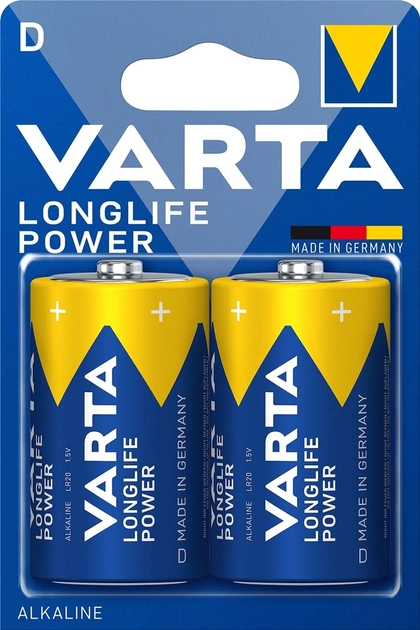Батарейка Varta Longlife Power D BLI 2 шт (4920121412) - зображення 1