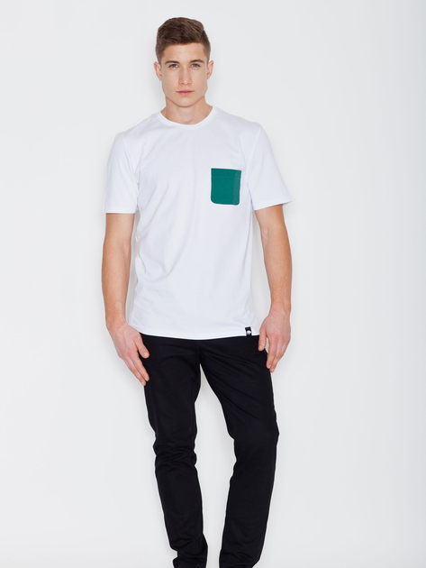 T-shirt męski bawełniany Visent V002 L Biały (5902249100426) - obraz 2