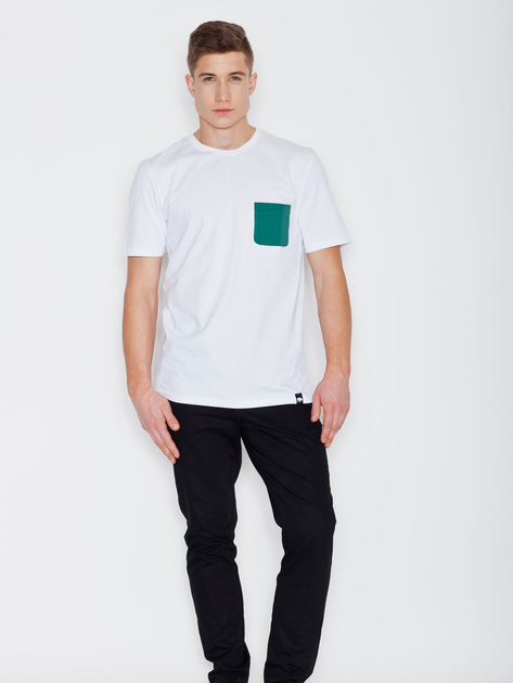 T-shirt męski bawełniany Visent V002 2XL Biały (5902249100440) - obraz 2