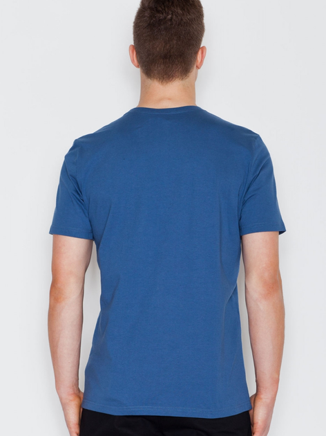T-shirt męski bawełniany Visent V002 S Niebieski (5902249100457) - obraz 2