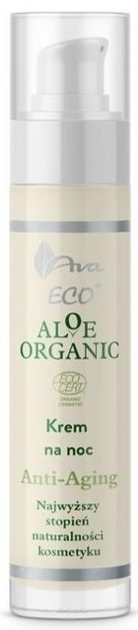 Krem do twarzy AVA Laboratorium Aloe Organic Anti-aging Night Cream 50 ml (5906323005188) - obraz 1