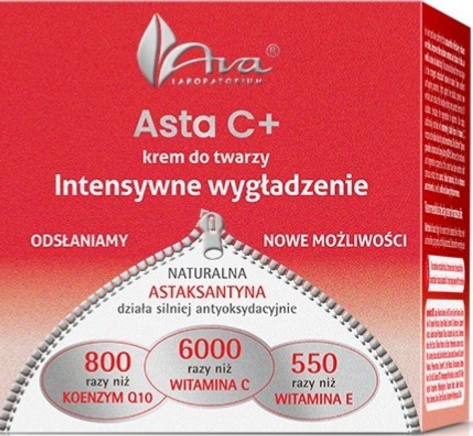 Krem do twarzy AVA Laboratorium Asta C+ Intensive Smoothing przeciwstarzeniowy 50 ml (5906323005607) - obraz 3