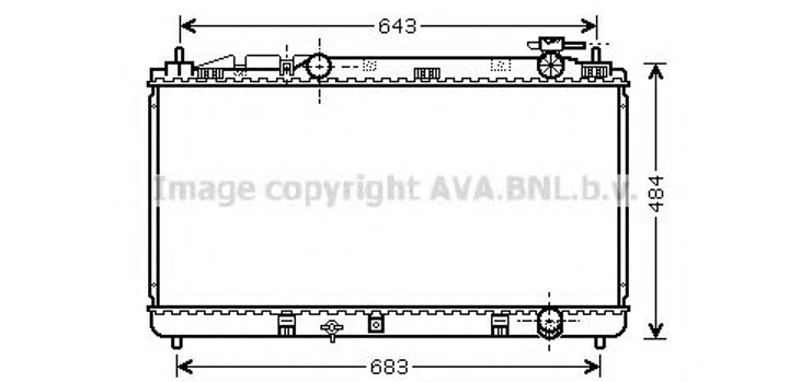 Радиатор (выр-во AVAl) Ava (TO2598) - изображение 1