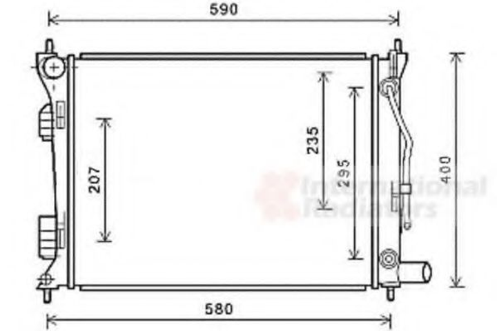 Радіатор охолодження Hyundai KIA 1,4AT (вир-во Van Wezel) Van Wezel (82002276) - зображення 1