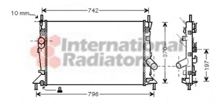 Радиатор охлаждения двигателя FOCUS C-MAX 16/20TDCi 03- (Van Wezel) Van Wezel (18002370) - изображение 1