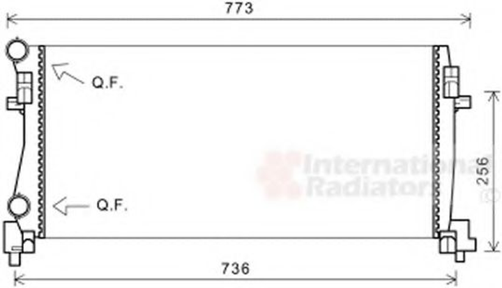 Радиатор охлаждения VAG (выр-во Van Wezel) Van Wezel (58002340) - изображение 1