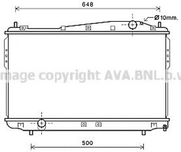 Радіатор охолодження CHEVROLET EPICA (V250) (вир-во AVA) Ava (DW2136) - зображення 1