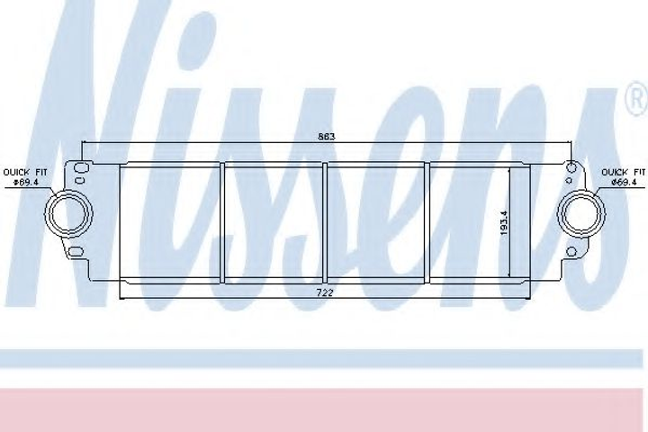 Інтеркулер VW TRANSPORTER T5 (03-)(вир-во Nissens) Nissens (96683) - зображення 1