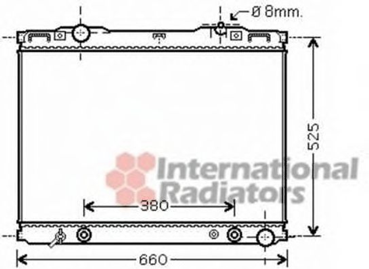 Радиатор охлаждения двигателя SORENTO 2.5 CRDi AT 02- (Van Wezel) Van Wezel (83002139) - изображение 1